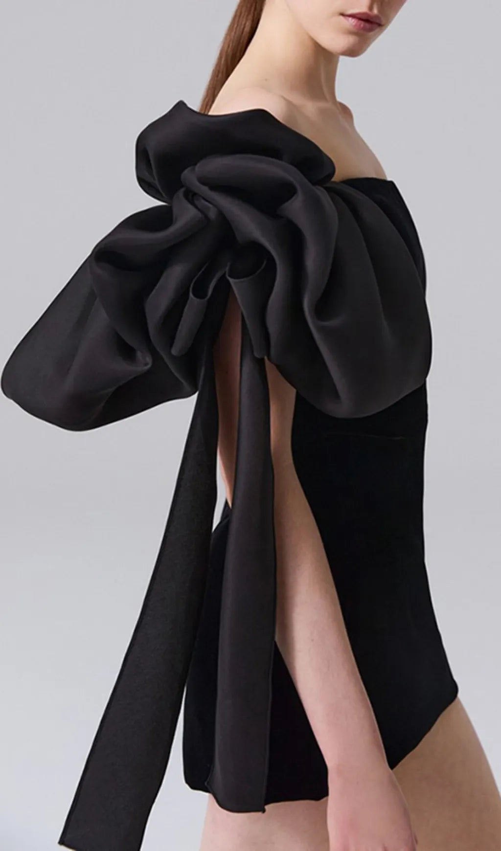 Cadee Black Off-Shoulder Mini Dress Flowering Girl