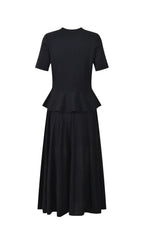 Judith Peplum Knit Maxi Dress Flowering Girl