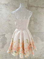Mardi Spaghetti Floral Mini Dress Flowering Girl