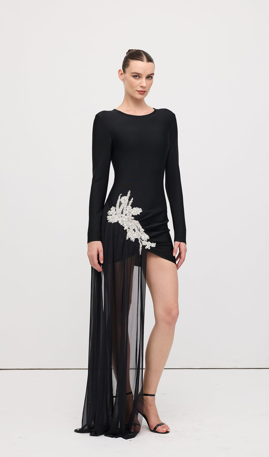 Rebecca Black Asymmetrical With Rhinestone Embellishments Mini Dress Flowering Girl
