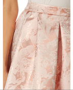 Pink Jacquard Mid-Waist Puffy Umbrella Skirt Flowering Girl