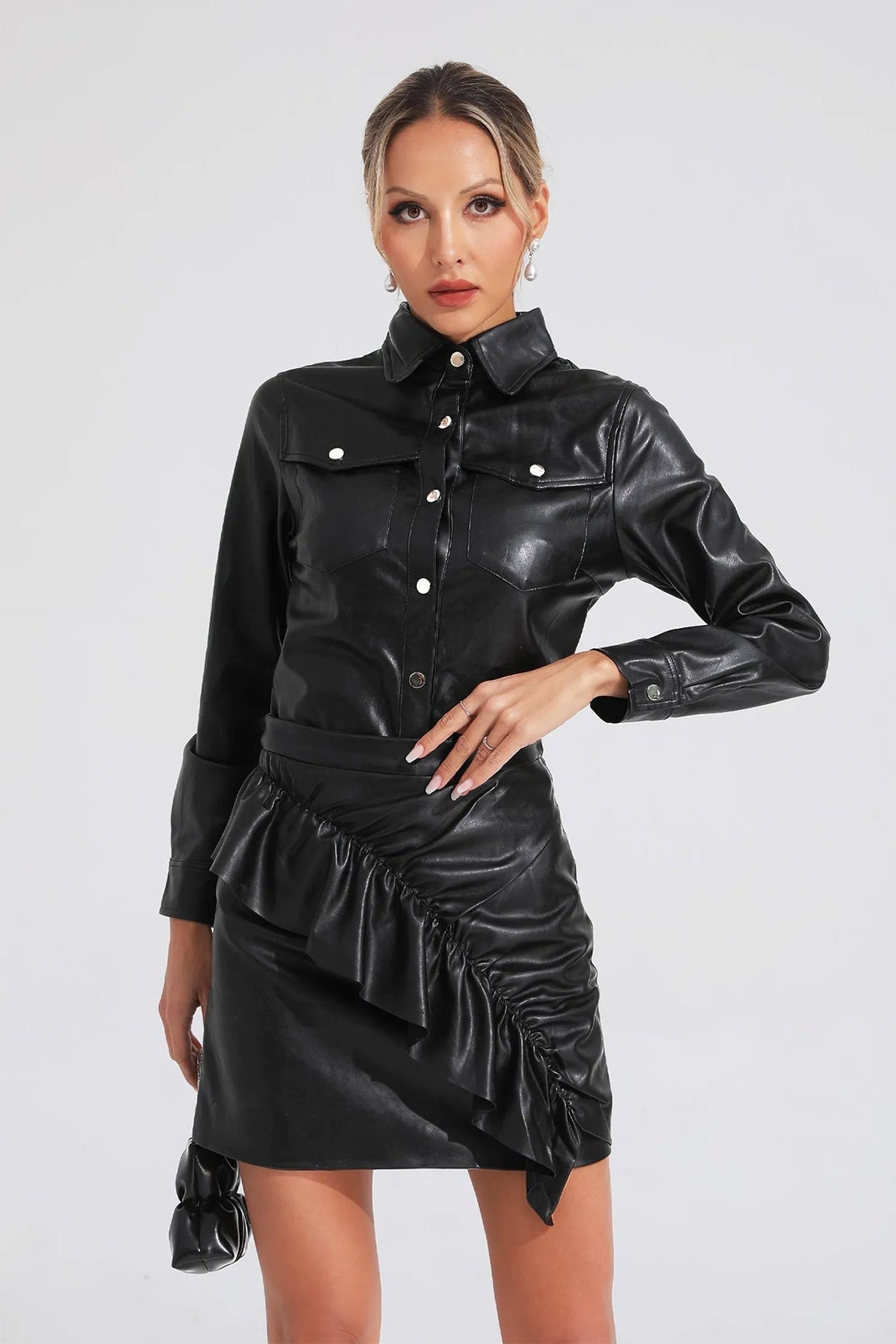 Eleanora Leather Skirt Set Flowering Girl