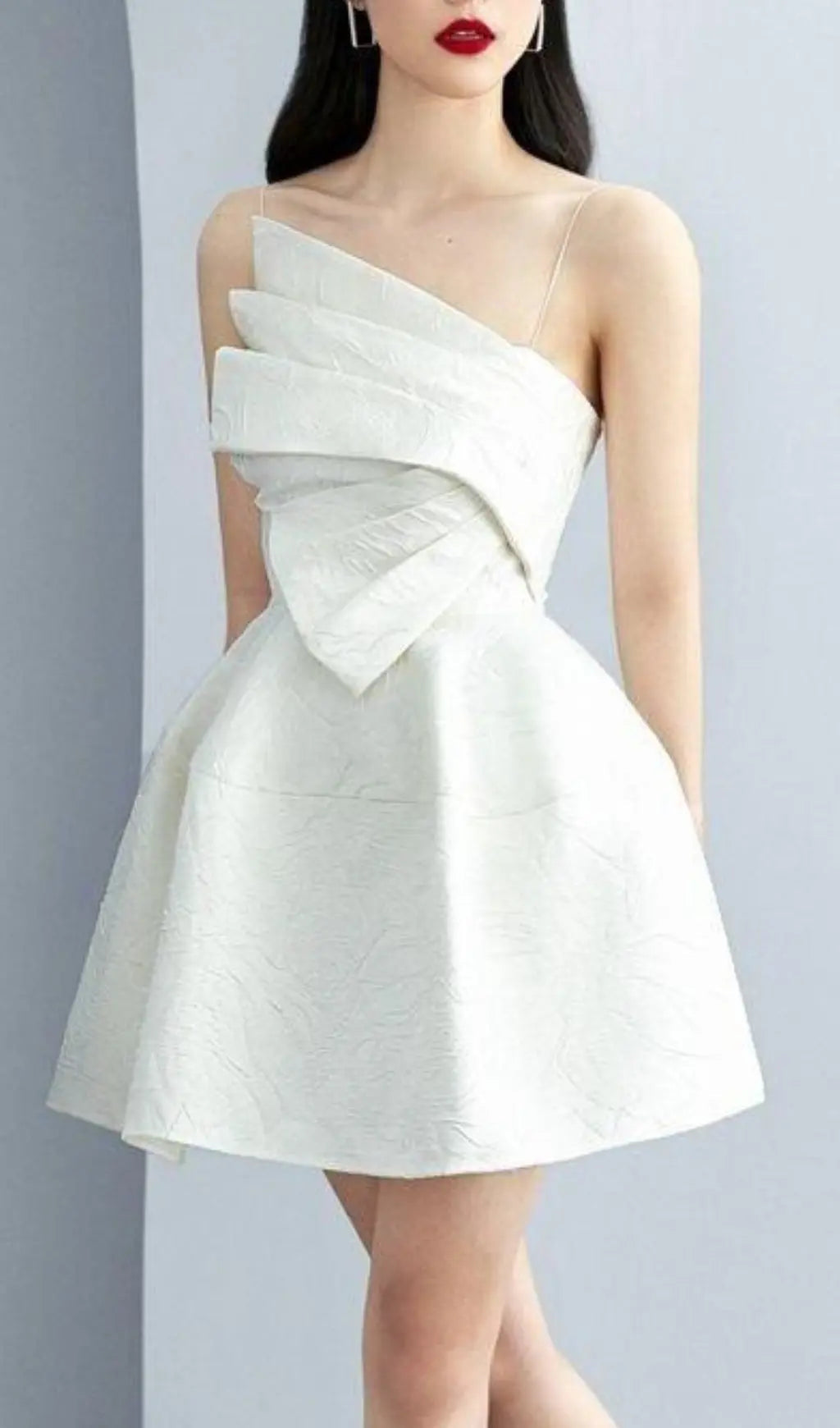 Aine White Strapy Mini Dress Flowering Girl