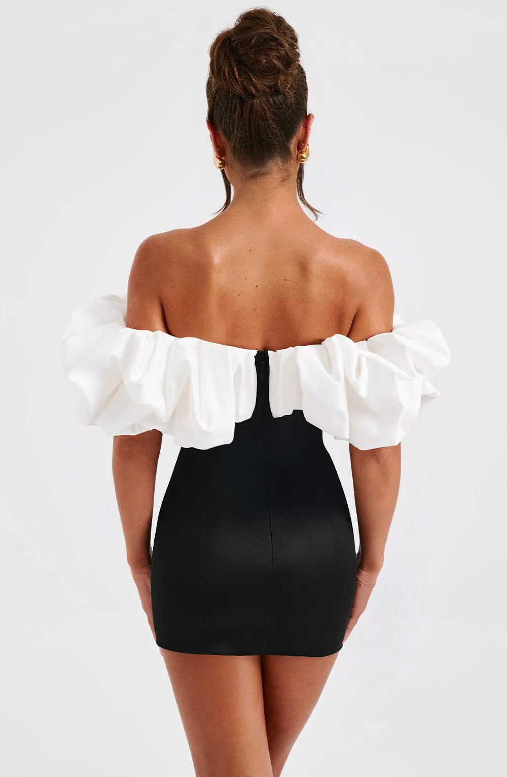 Allie Mini Dress - Black/White Flowering Girl