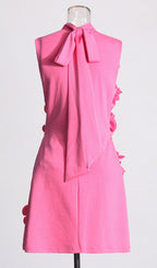 Awentia Pink Flower Mini Dress Flowering Girl