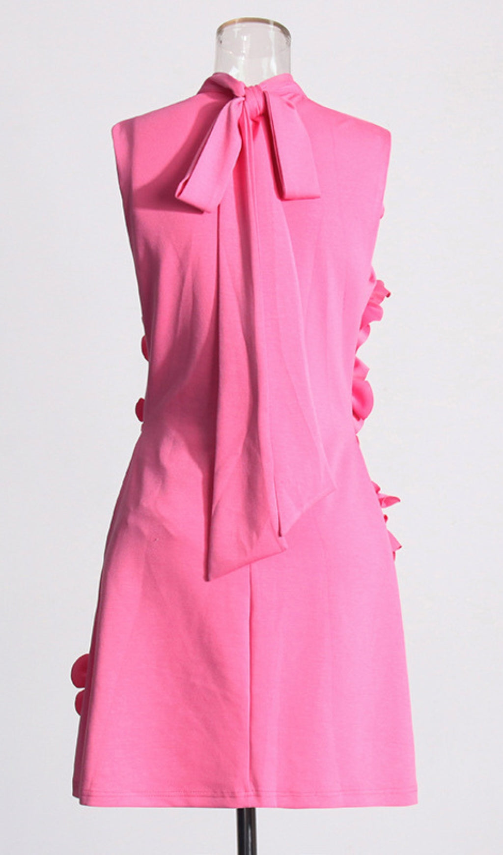 Awentia Pink Flower Mini Dress Flowering Girl