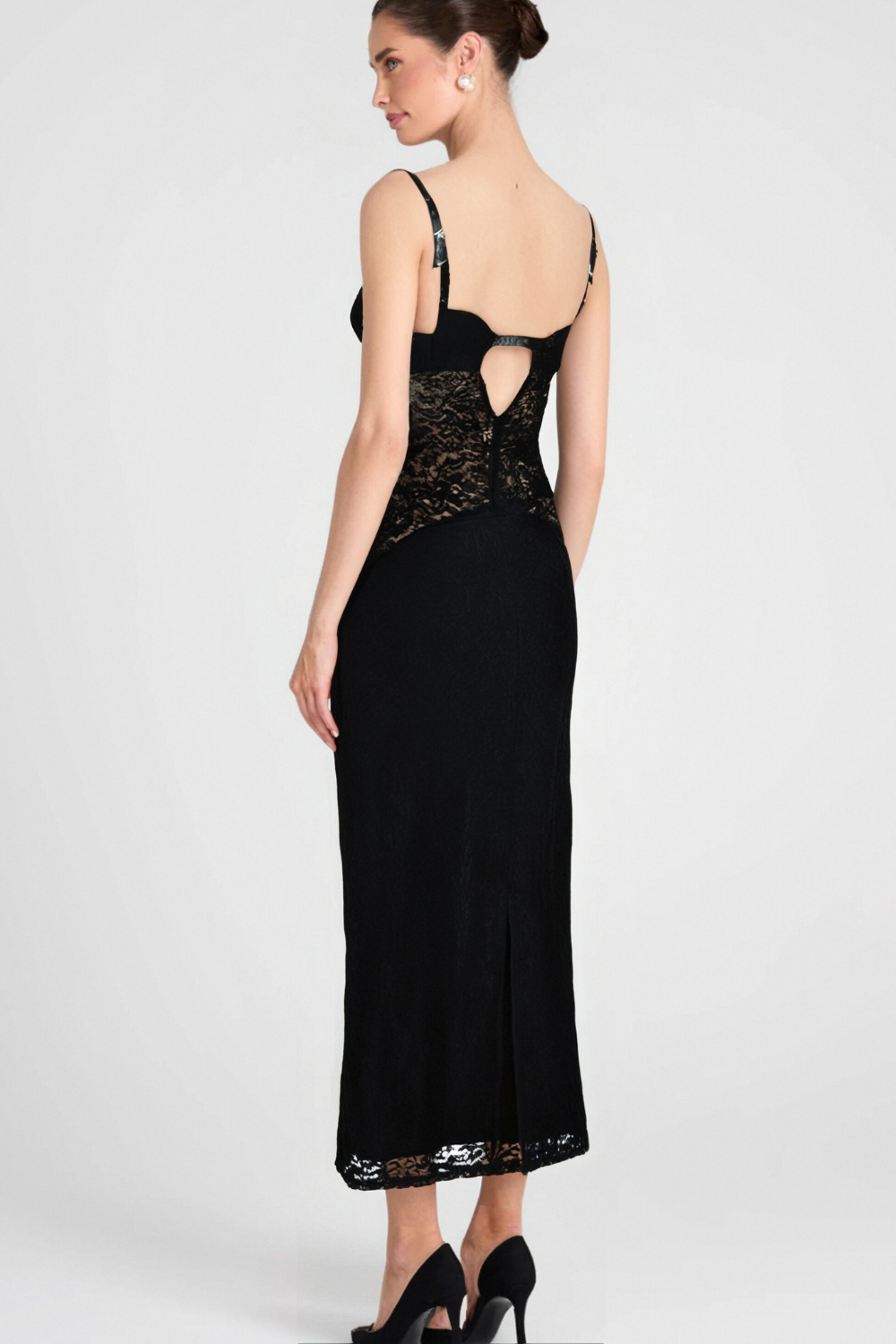 Spaghetti Lace Maxi Dress Flowering Girl
