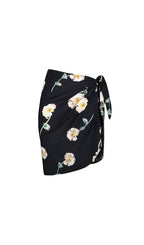 Kristjana Black Flower One-Piece Swimsuit & Sarong Flowering Girl