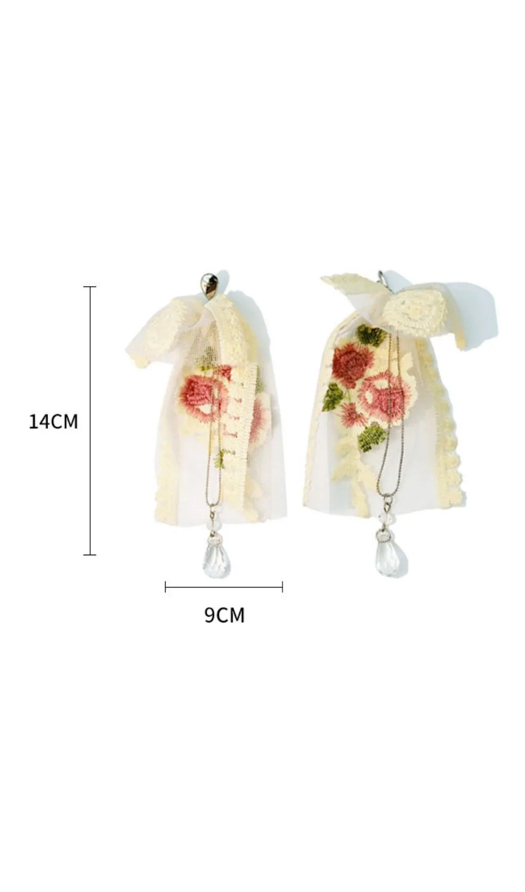 Leiko Flower Embroidery Earrings Flowering Girl