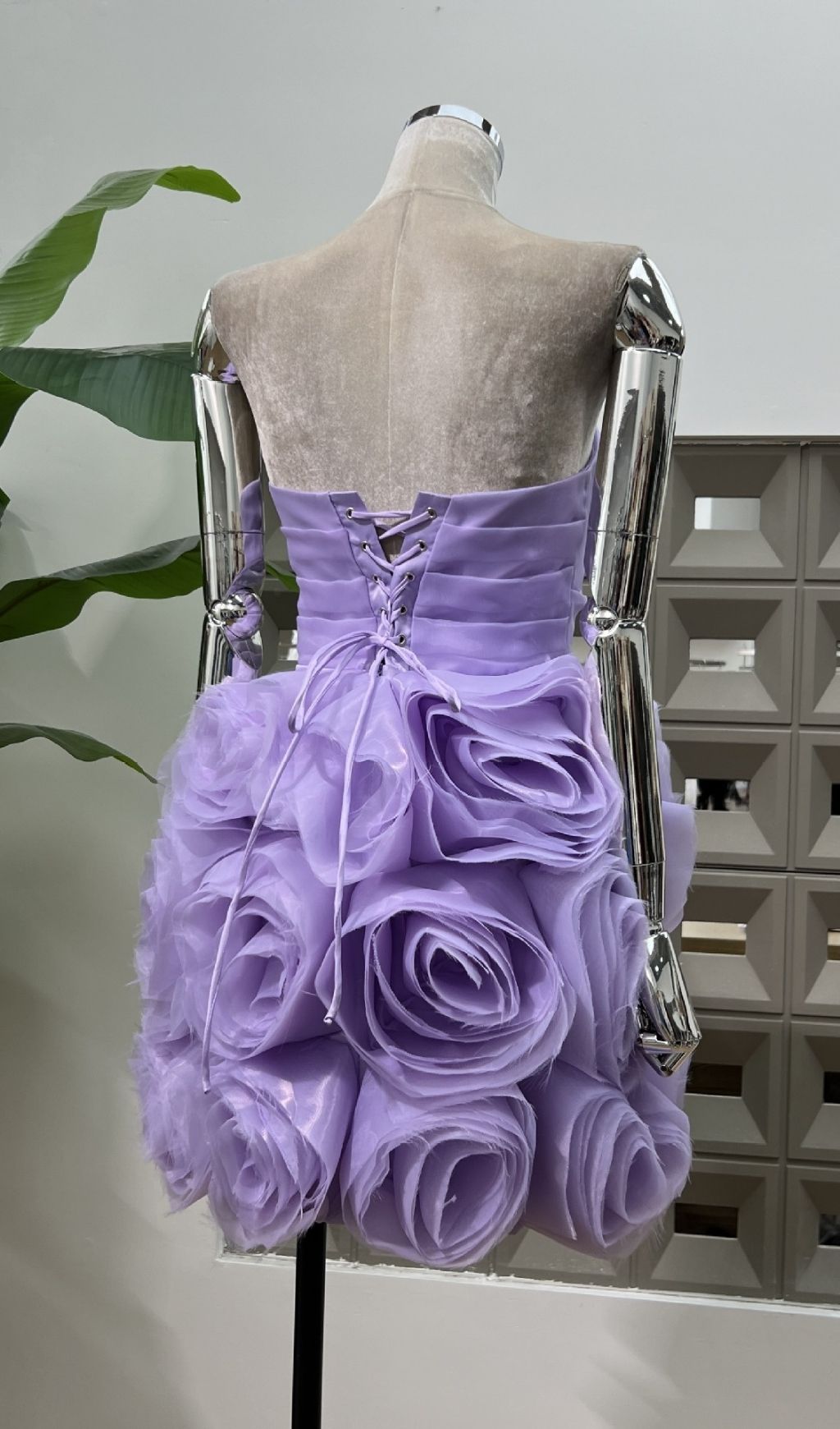 Kendyl Strapless Flower Mini Dress Flowering Girl
