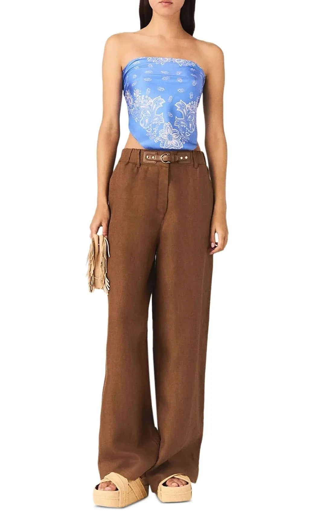 Piumacao Linen Pants Flowering Girl