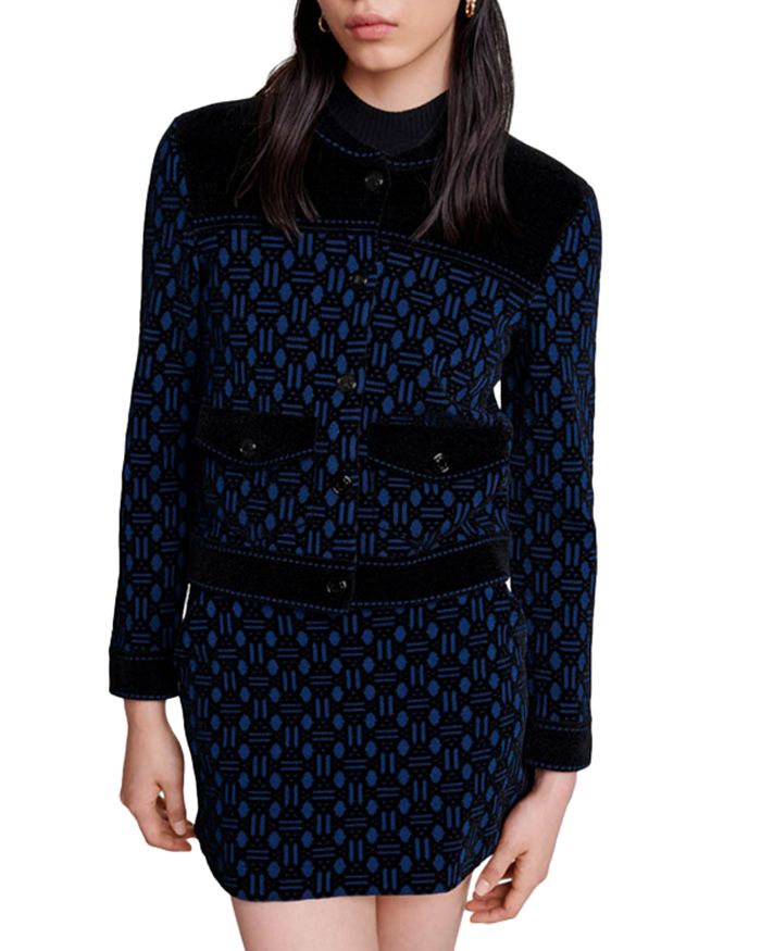MONOGRAM-PATTERN BOMBER JACKET Flowering Girl