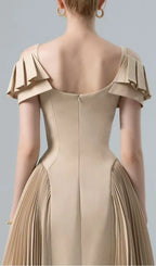 Duarte Pleated Midi Dress Flowering Girl