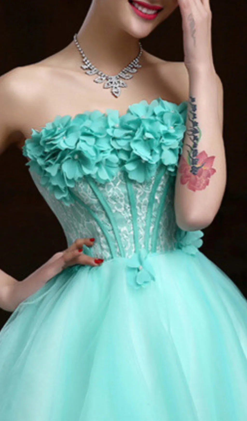 Aneira Corset Flower Mini Dress Flowering Girl