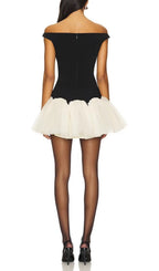 Eitan Off-Shoulder Mesh Mini Dress Flowering Girl