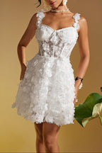 Magni Spaghetti Flower Mini Dress Flowering Girl