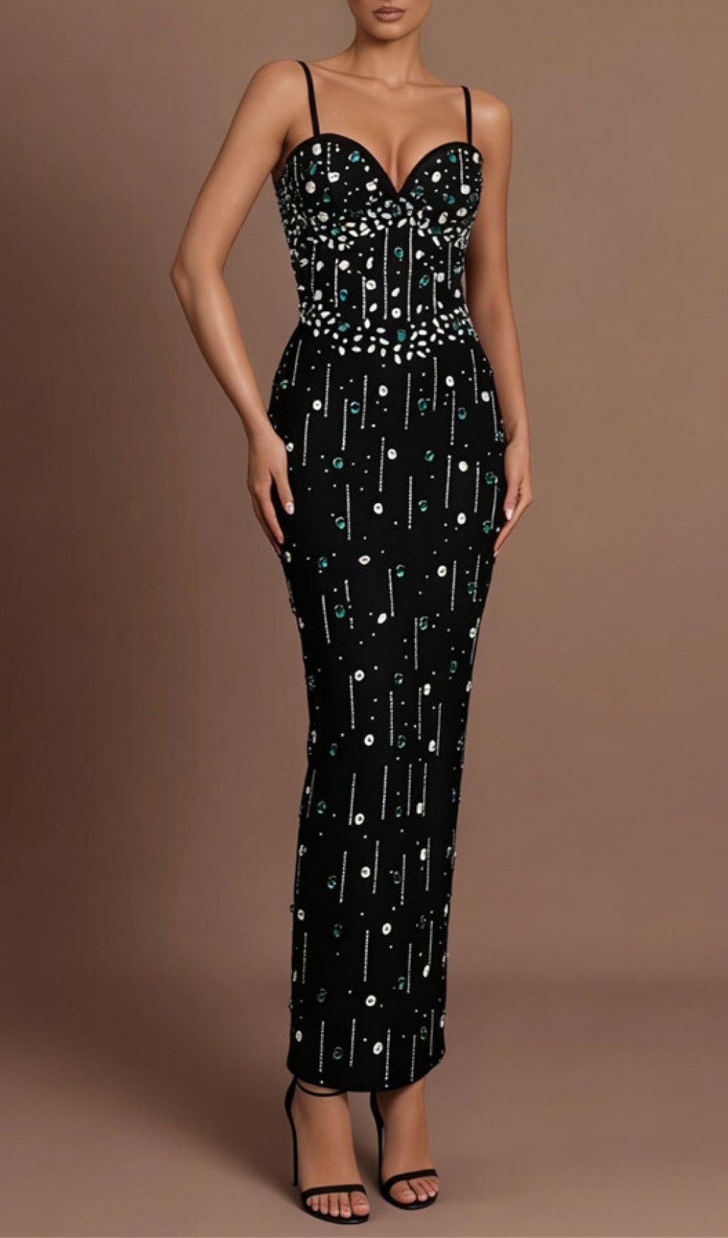 Keyra Diamante Bandage Maxi Dress Flowering Girl