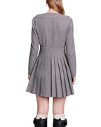 PLAID PLEATED SKIRT DRESS Flowering Girl