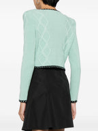 MINT CABLE KNIT CARDIGAN Flowering Girl