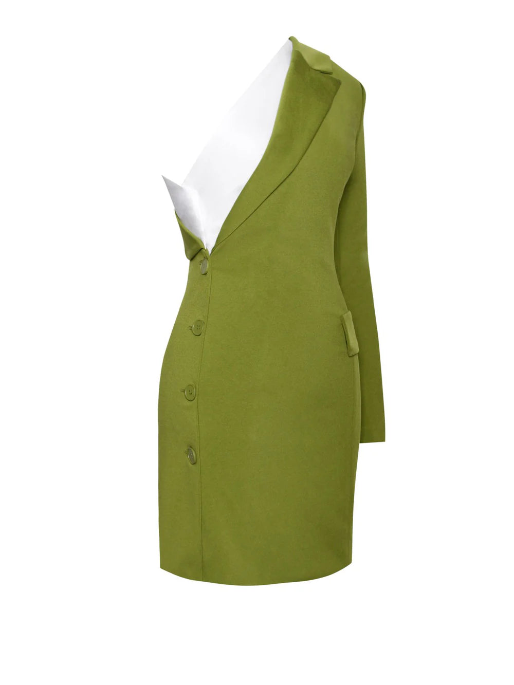 Olive One Sleeve Blazer Mini Dress Flowering Girl