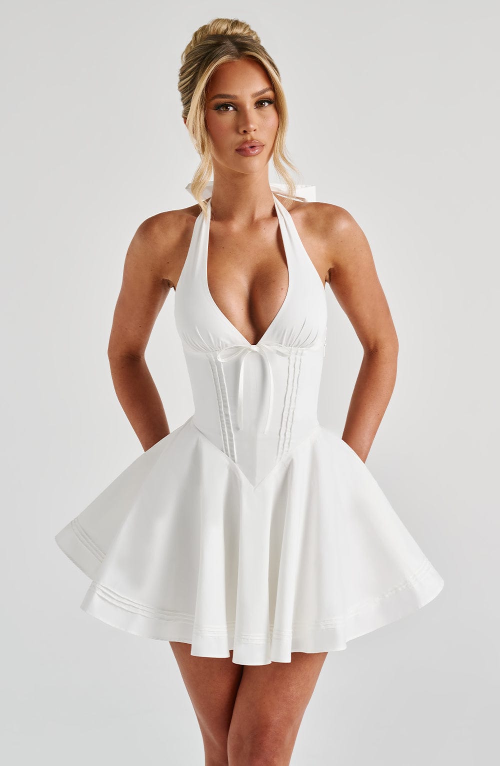 Doris Mini Dress - Ivory Flowering Girl