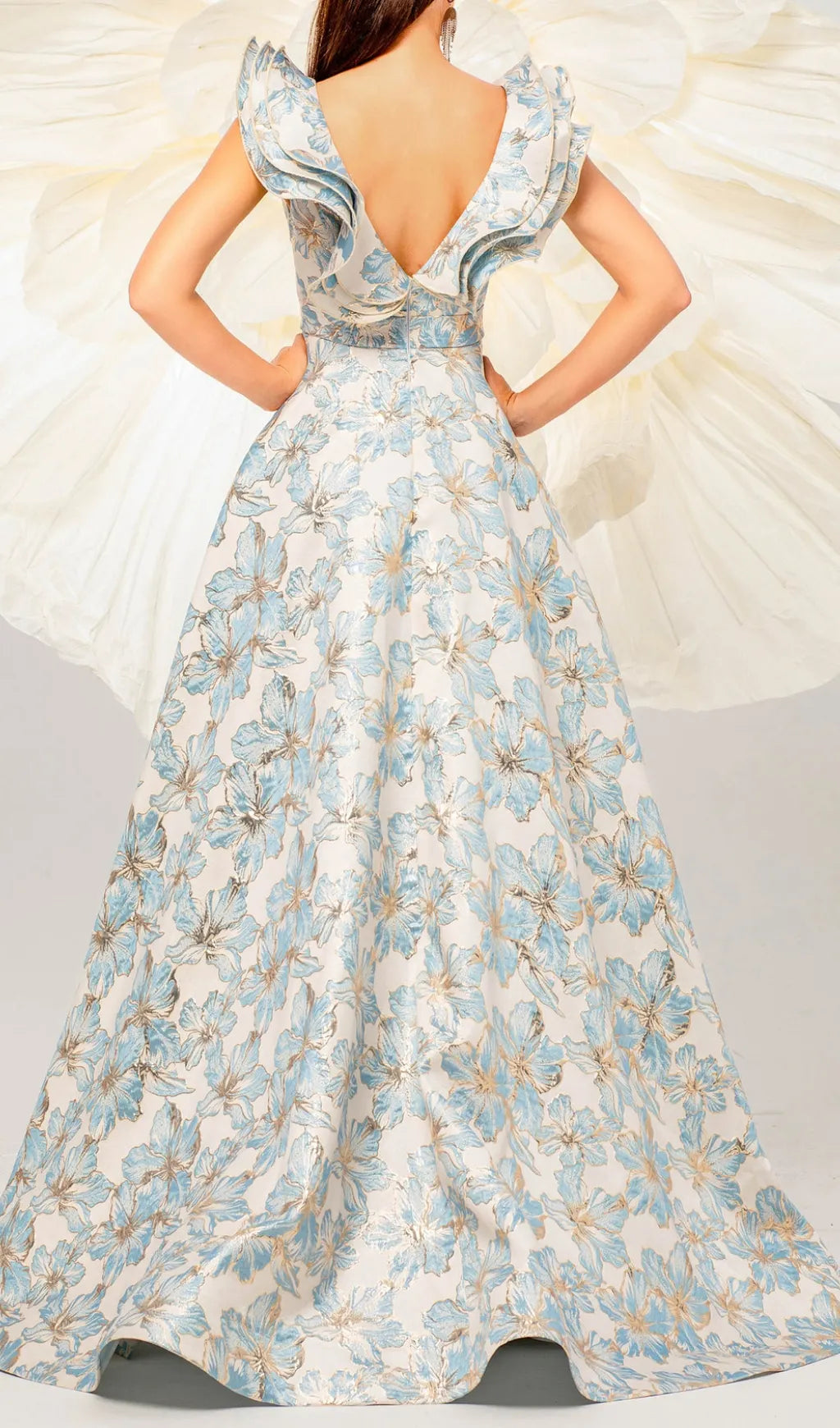 Caron Ruffle Flower Maxi Dress Flowering Girl