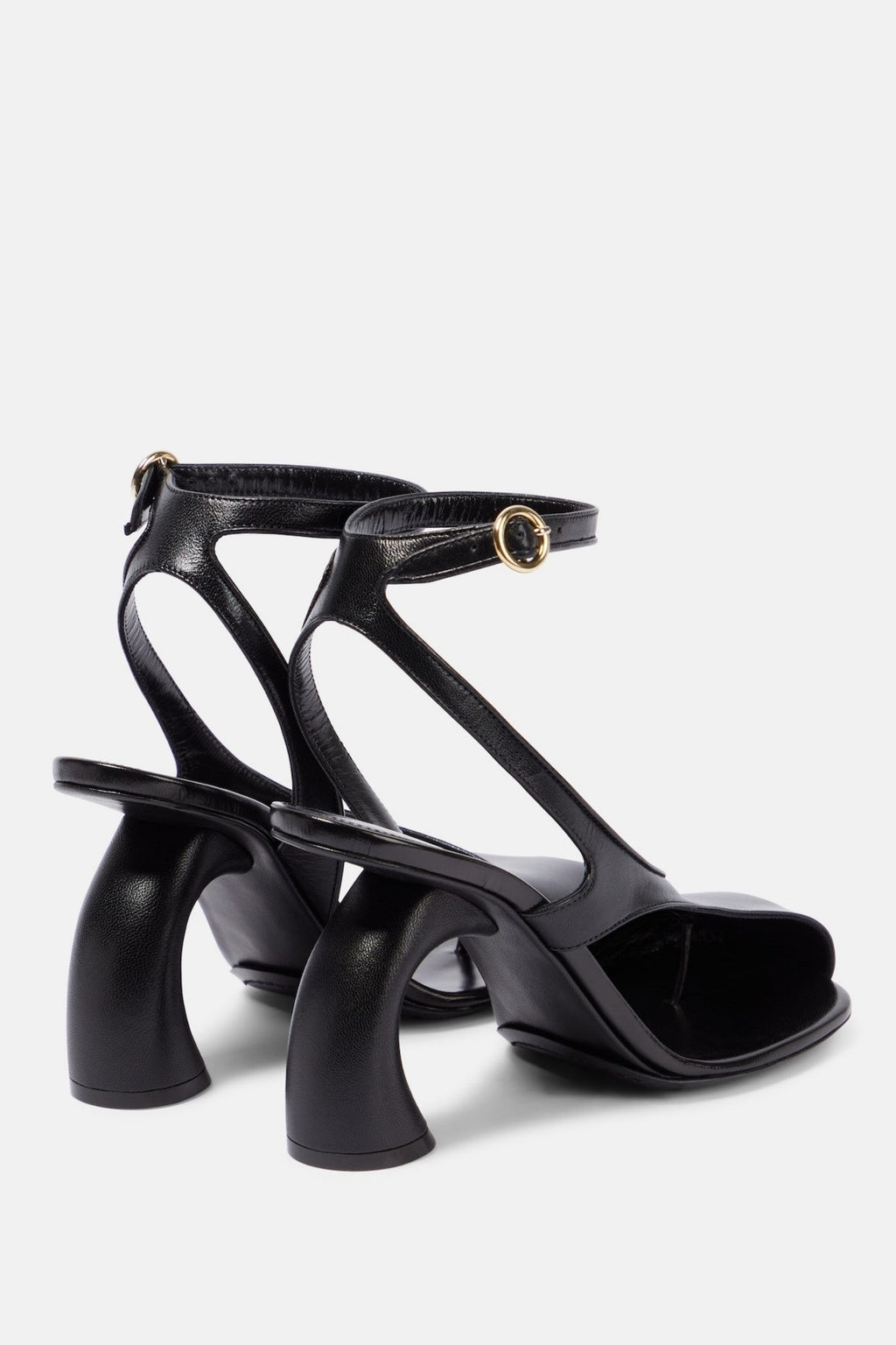 Janelle Cutout Heeled Sandals - Black Flowering Girl