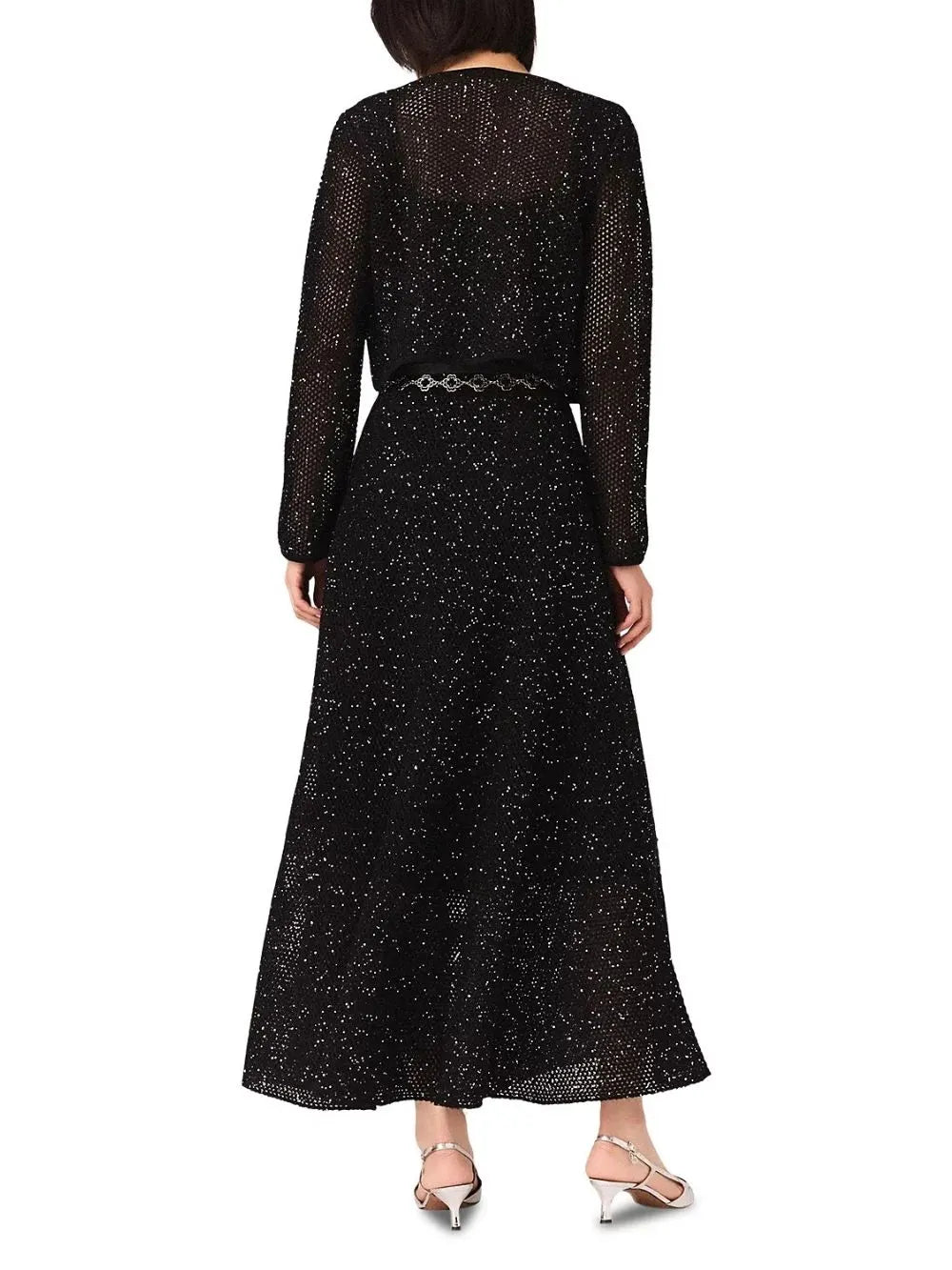 Rhinestone Knit Cardigan Flowering Girl