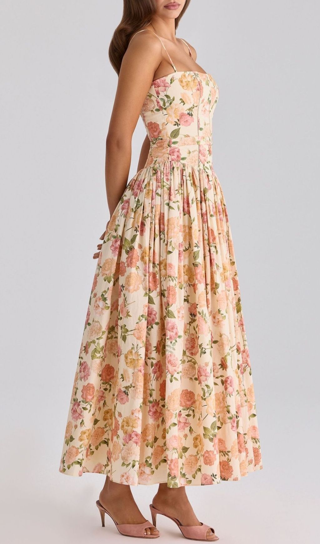 Laray Strappy Floral Maxi Dress Flowering Girl