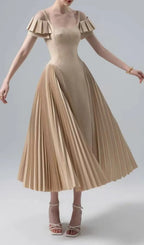 Duarte Pleated Midi Dress Flowering Girl