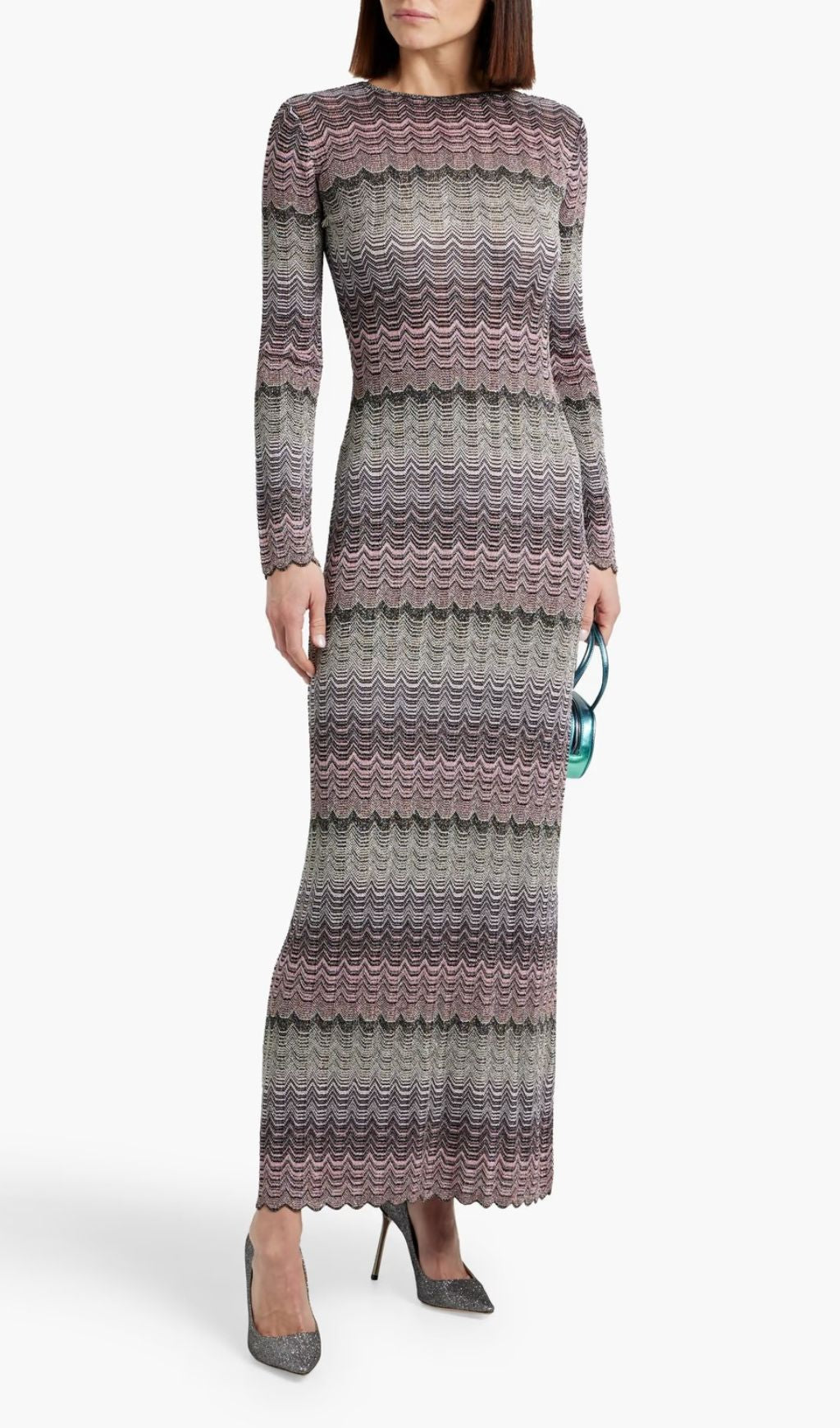 Judith Cutout Long Sleeve Knit Maxi Dress Flowering Girl