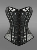 Gothic Button Fishnet Lace Up Corset Flowering Girl