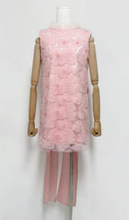 Gaby Flower Beaded Bow Mini Dress Flowering Girl