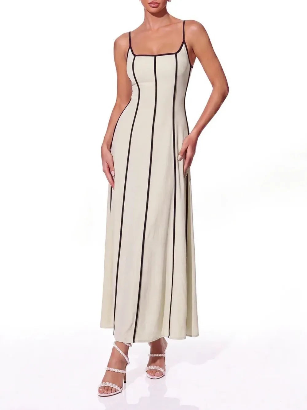 Inez Sleeveless Tie Up Midi Dress Flowering Girl