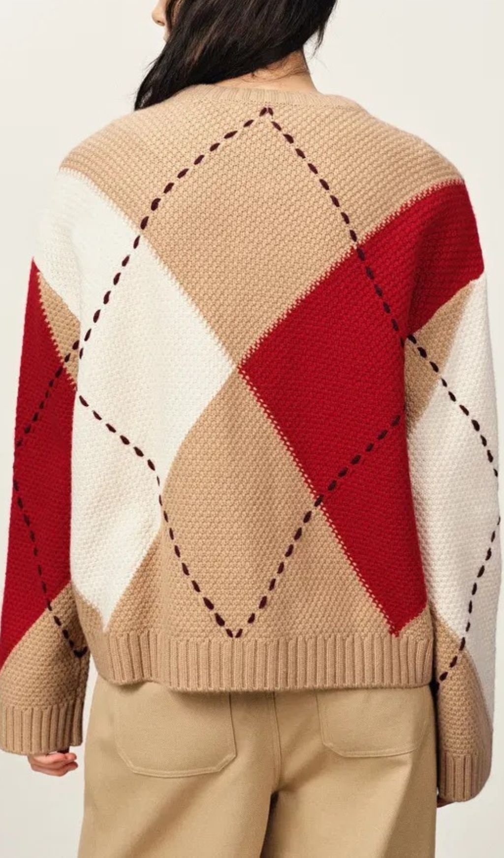 Juno Color-Blocking Knitted Cardigan Flowering Girl