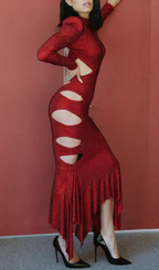 Abetzi Sequin Cut-Out Maxi Dress Flowering Girl