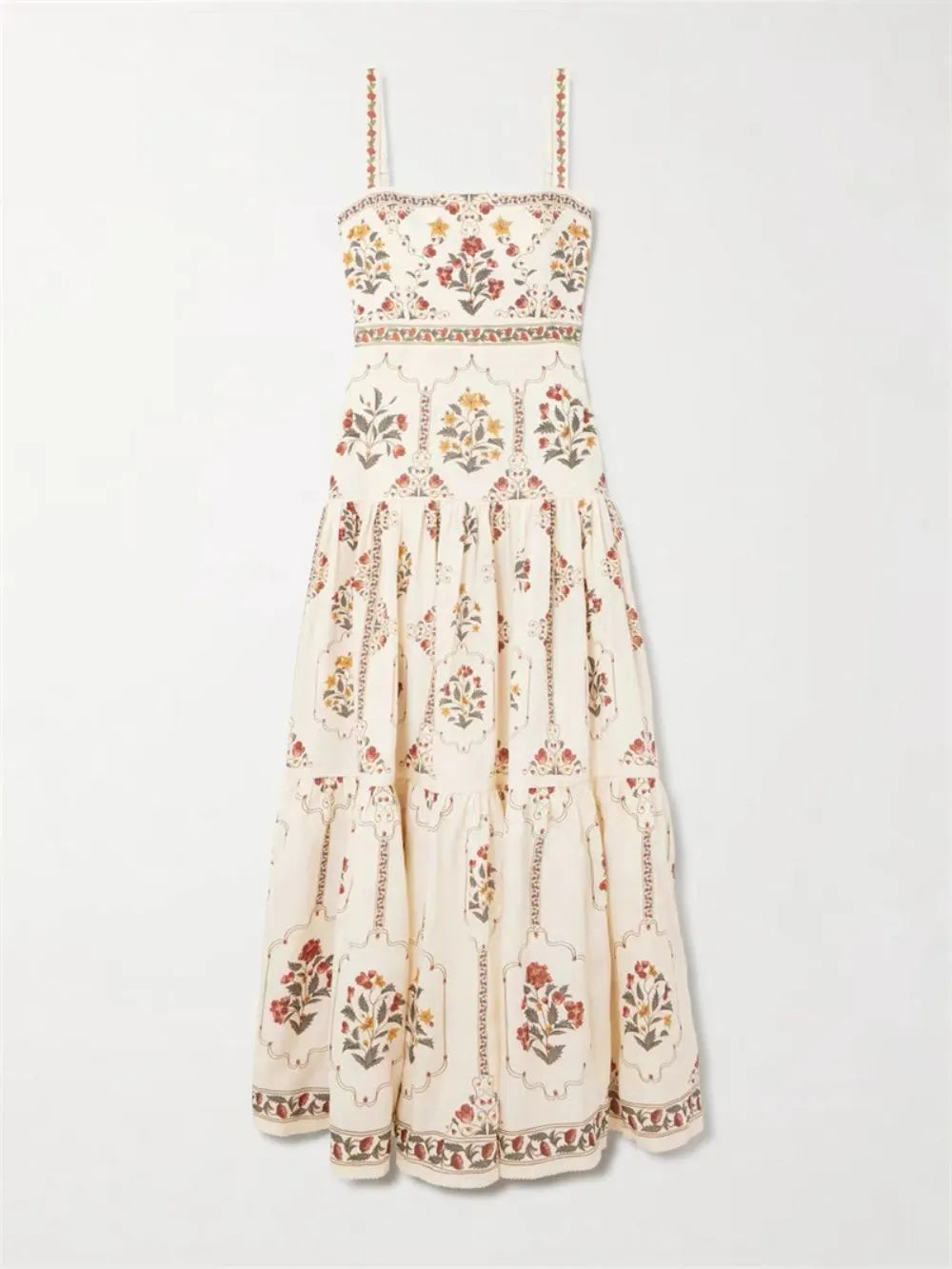 Meabh Strappy Printed Maxi Dress Flowering Girl