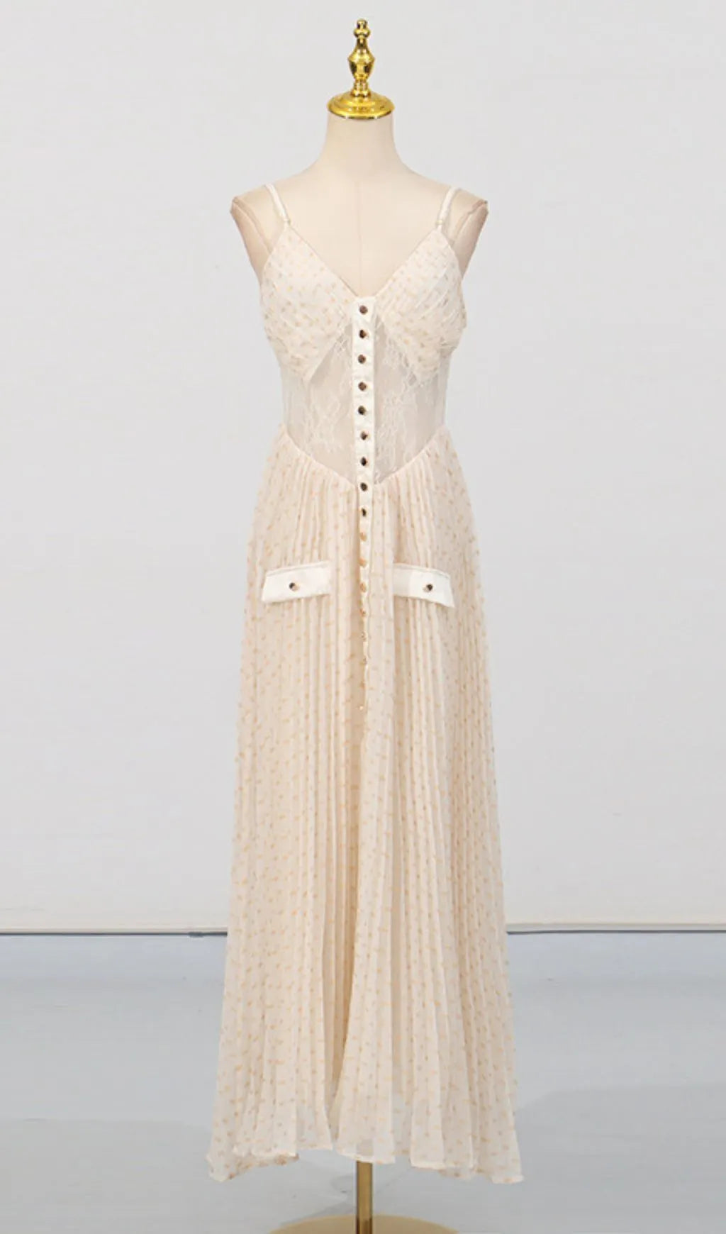 Graciela Strappy Mesh Maxi Dress Flowering Girl