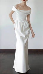 Femke White Off-Shoulder Wedding Dress Flowering Girl