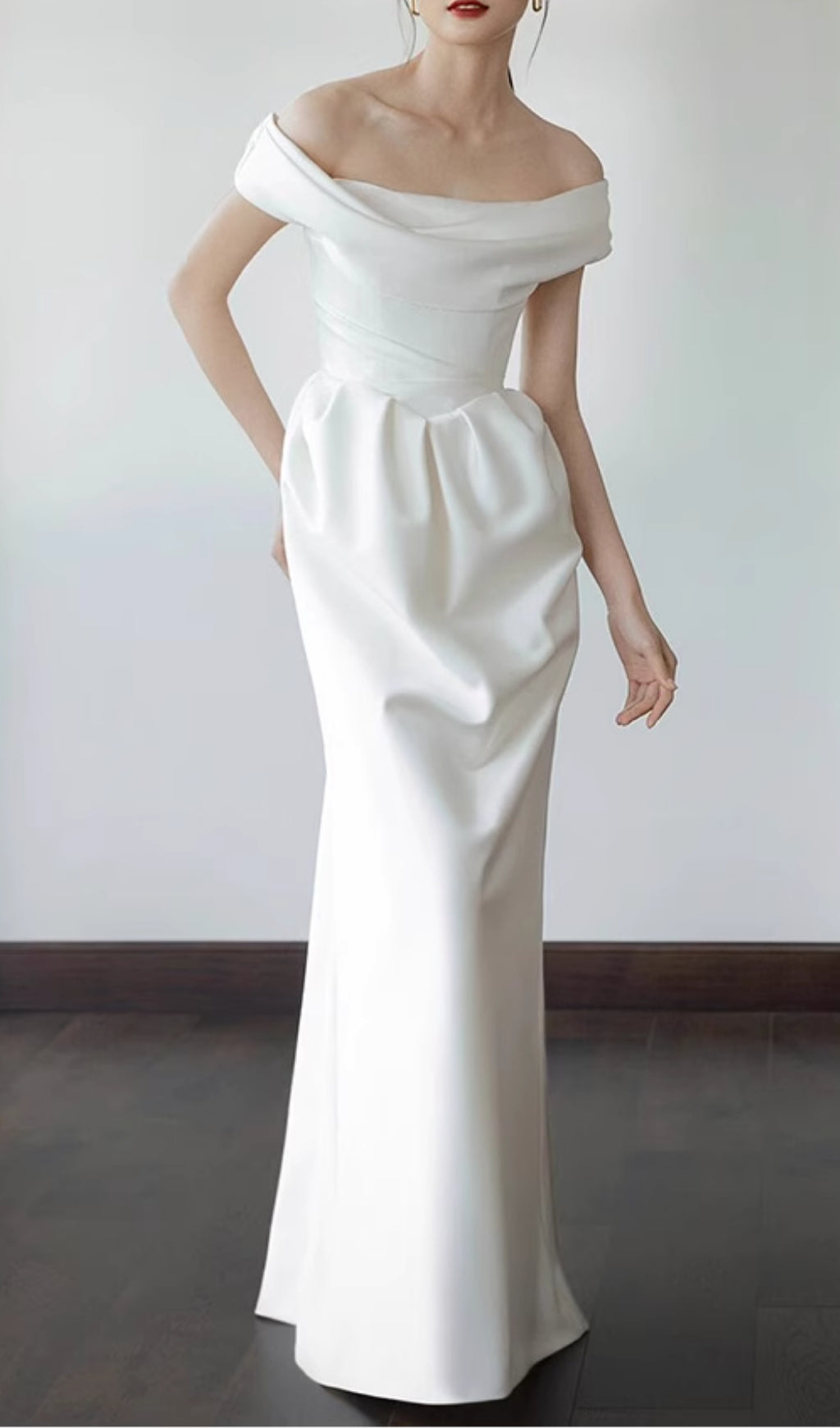 Femke White Off-Shoulder Wedding Dress Flowering Girl