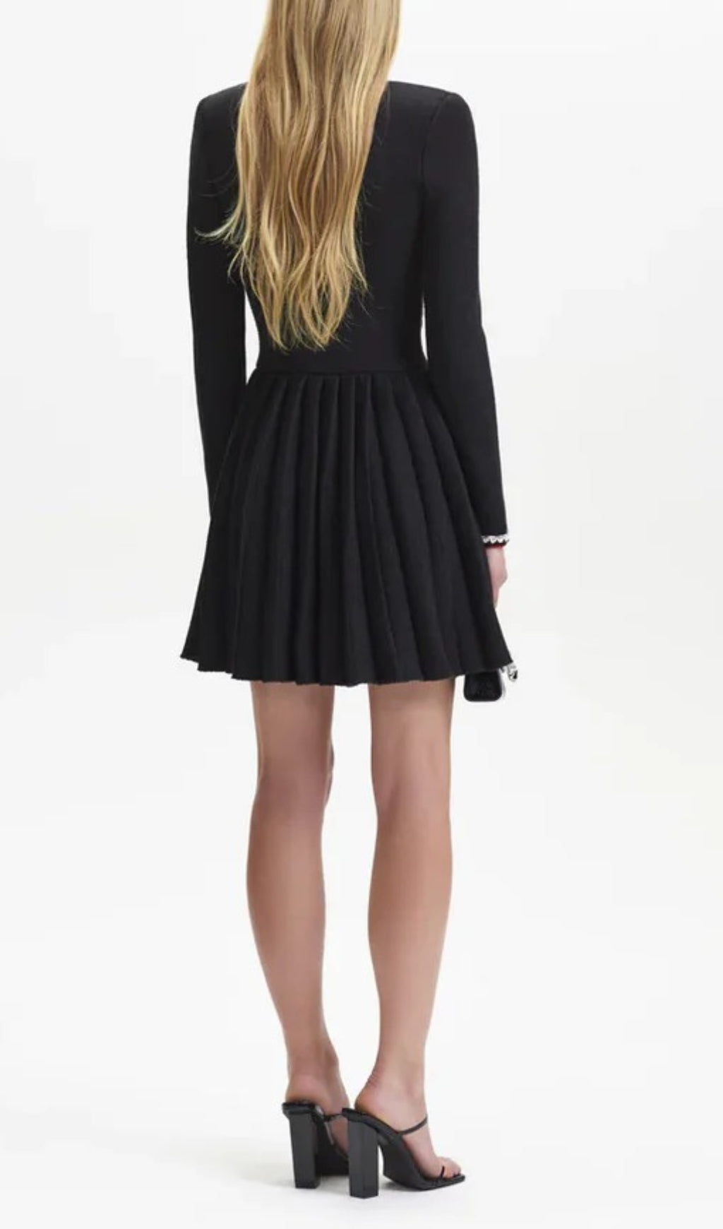 Anjolie Black Knit Mini Dress Flowering Girl