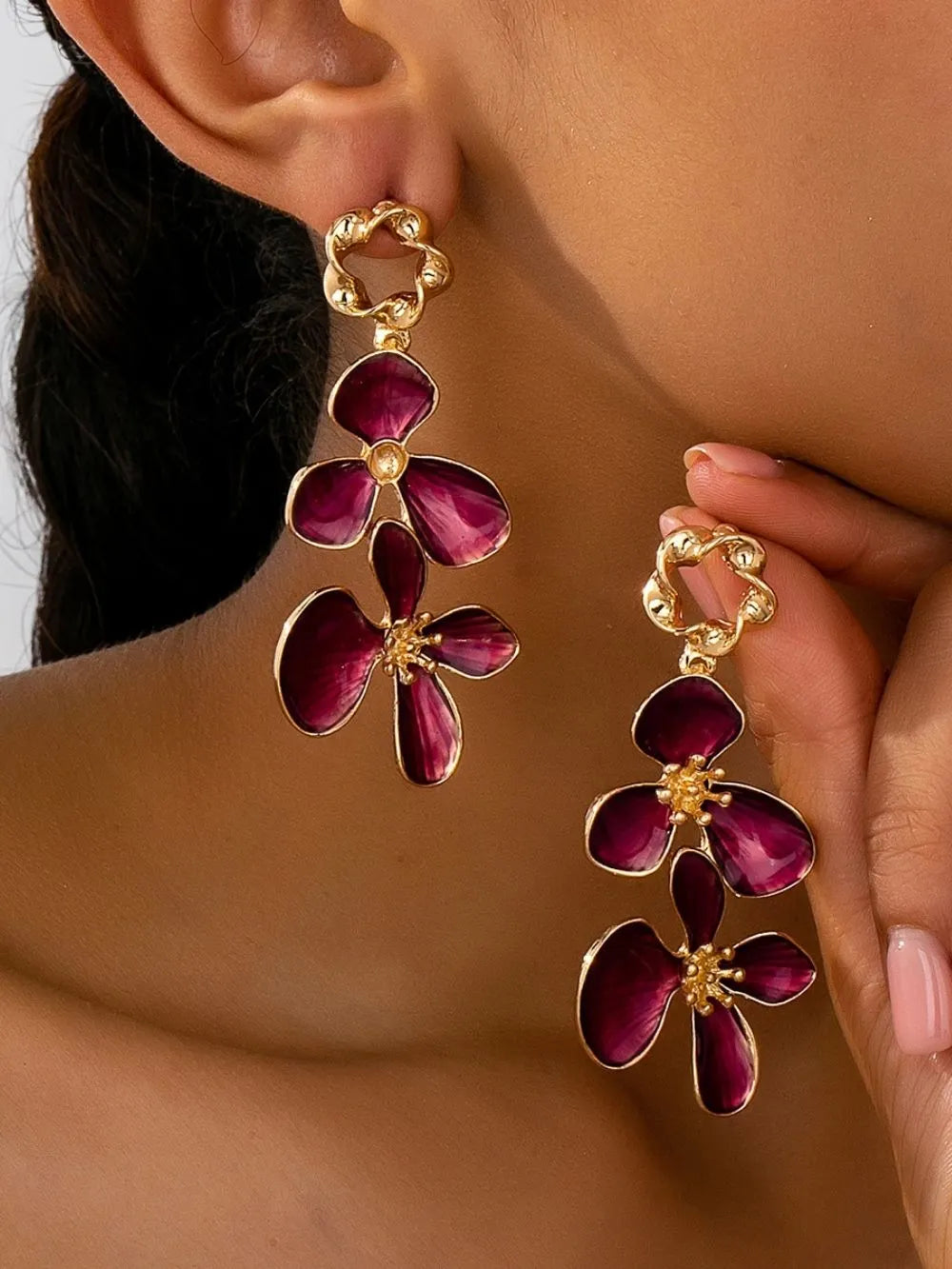 Mandolin Flower Earrings Flowering Girl