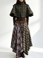 Mayuri Check Pattern Shawl Flowering Girl
