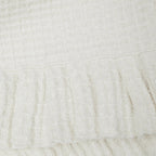 CREAM SEQUIN TEXTURED KNIT SKIRT Flowering Girl