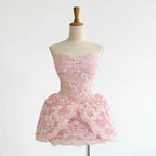 Lace Embroidered Bandeau Sleeveless Dress Flowering Girl