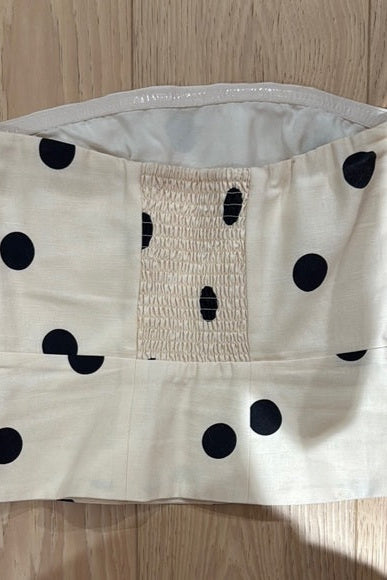 Polka Dot Strapless Tube Crop Top Flowering Girl