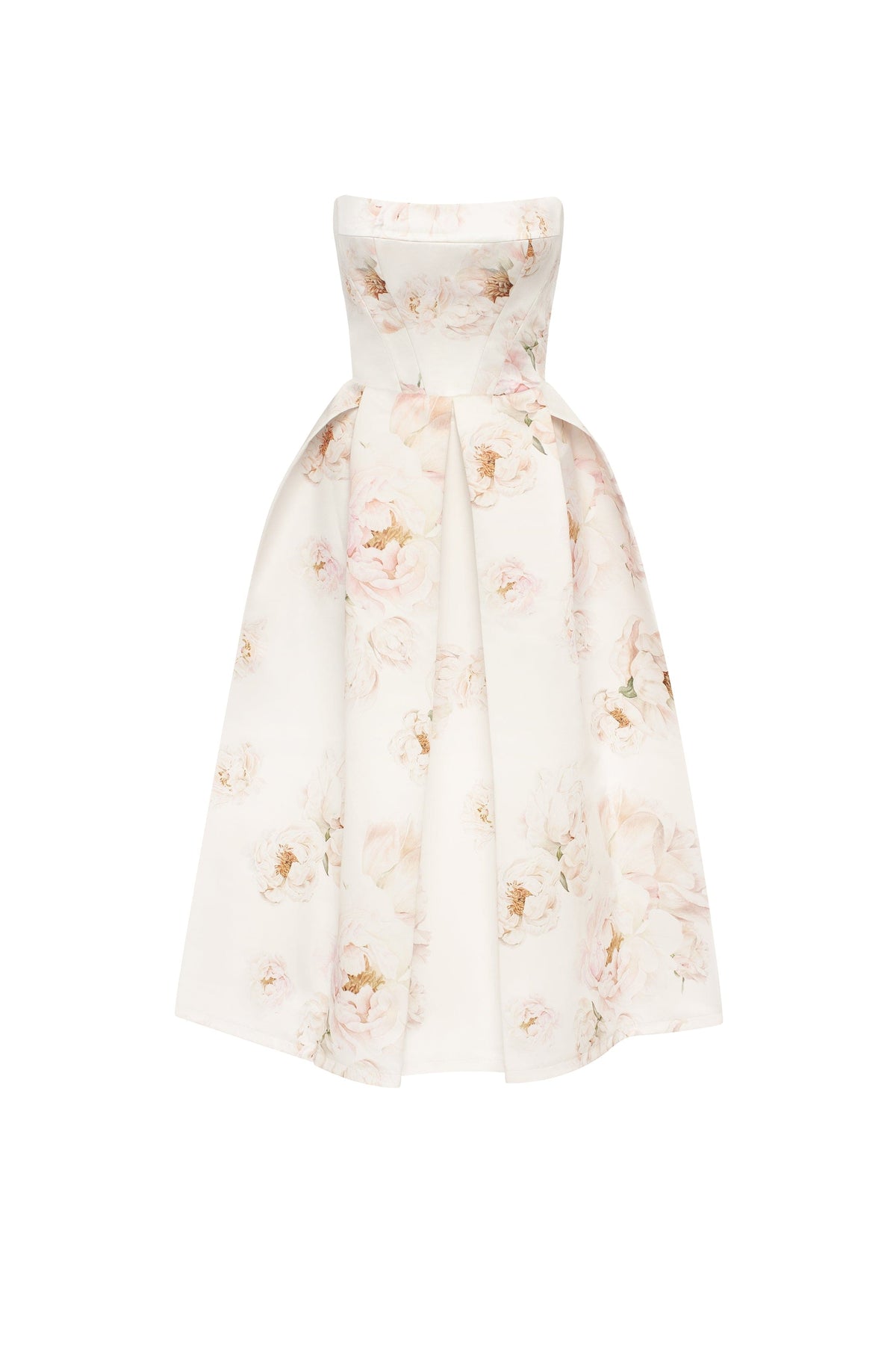 Pink Peony Corset Midi Dress, Garden Of Eden Flowering Girl