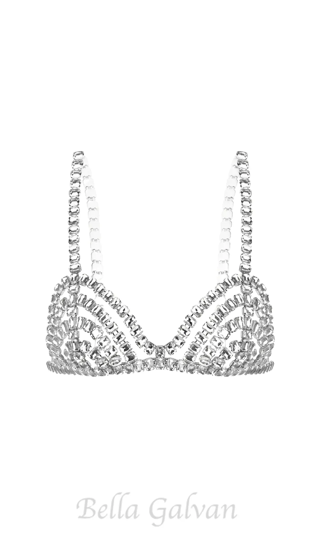 Cael Crystal Bra in Silver Flowering Girl