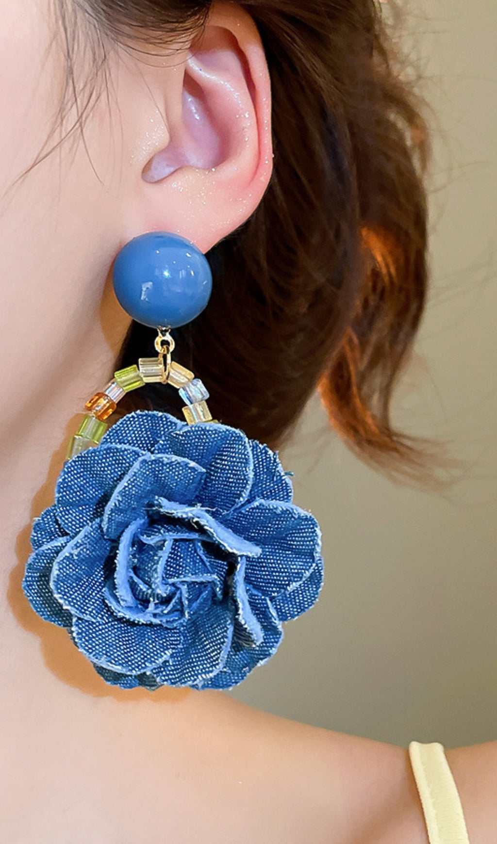 Fabienne Blue Flower Earrings Flowering Girl