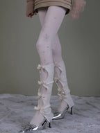 Marlo White Tights & Bow Socks Set Flowering Girl